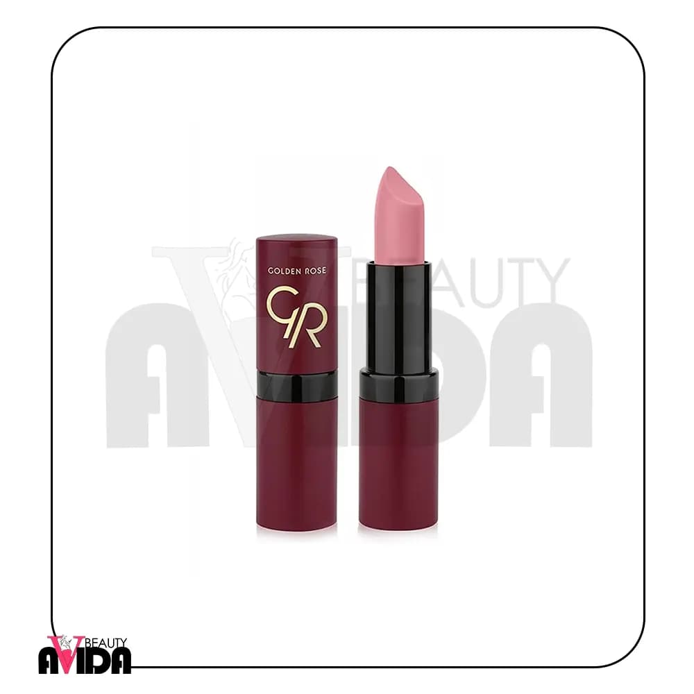 رژ لب جامد گلدن رز مدل Velvet Matte شماره 10 — تصویر ۲