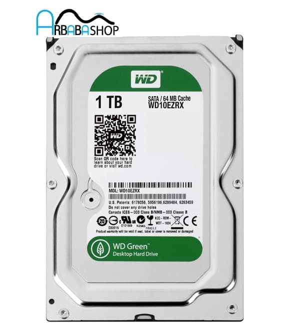 هارد استوک وسترن اینترنال 3.5 اینچ دیجیتال سری سبز GREEN HARD WD10EURX ظرفیت ۱ ترابایت — تصویر ۴