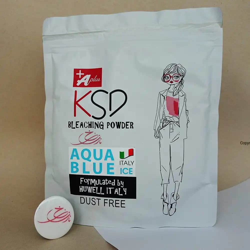 پودر دکلره آیس AQUA BLUE کی اس دی KSD یخی ICE حجم 400 گرمی