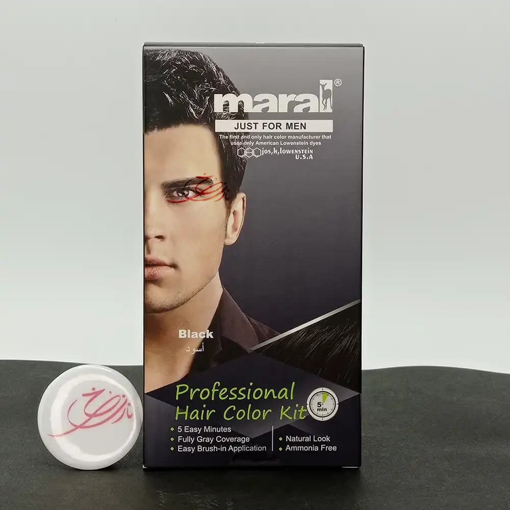 کیت رنگ موی مردانه مارال MARAL رنگ مشکی BLACK — تصویر ۲