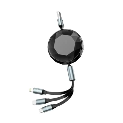 کابل جمعشونده ۵ در ۱ مدل Diamond گرین لاین Green Lion 5 in 1 Diamond Retractable Cable