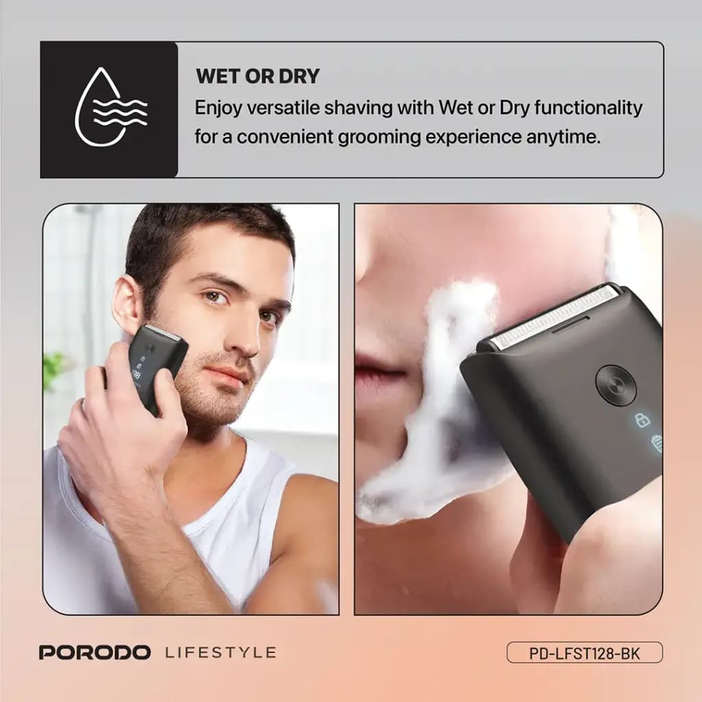 ماشین اصلاح دو تیغه پرودو Porodo Lifestyle Dual-Blade Pocket Shaver — تصویر ۲