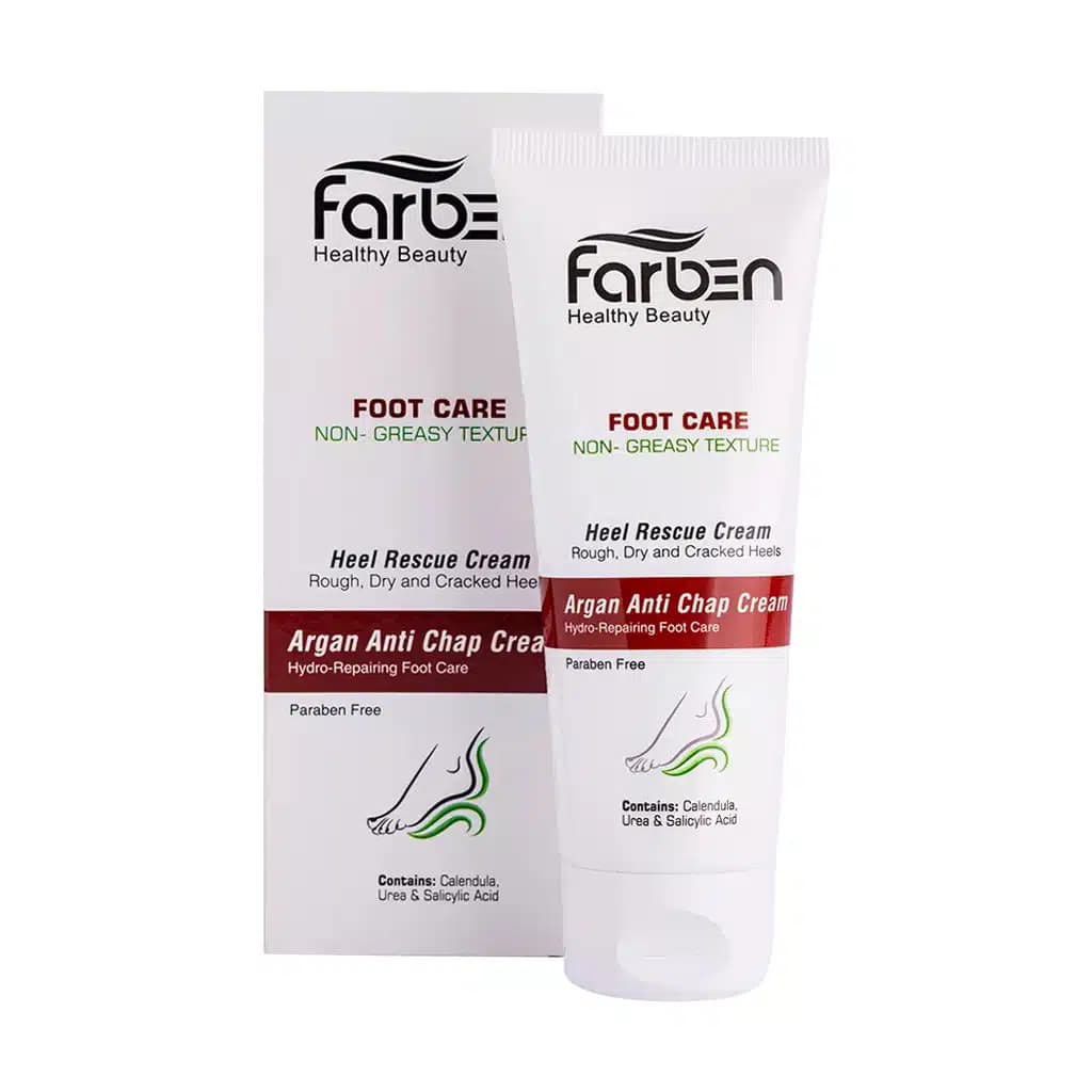 کرم ضد ترک پا و پاشنه فاربن (Farben) مدل Heel Rescue حاوی آرگان و اوره — تصویر ۲
