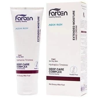 کرم دست آبرسان و مرطوب کننده فاربن (Farben) مدل Aqua Rich حاوی روغن آرگان 75 میل