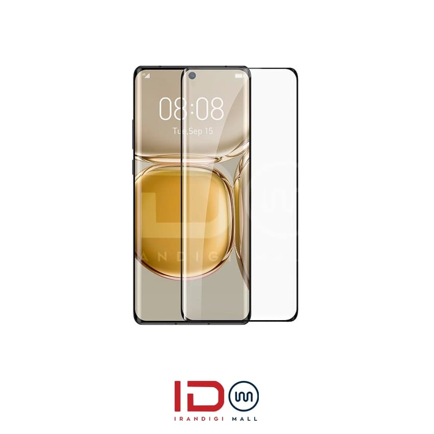 گلس شیشه ای تمام صفحه و فول چسب گوشی هواوی مدل HUAWEI P50 برند رد لیبل — تصویر ۲