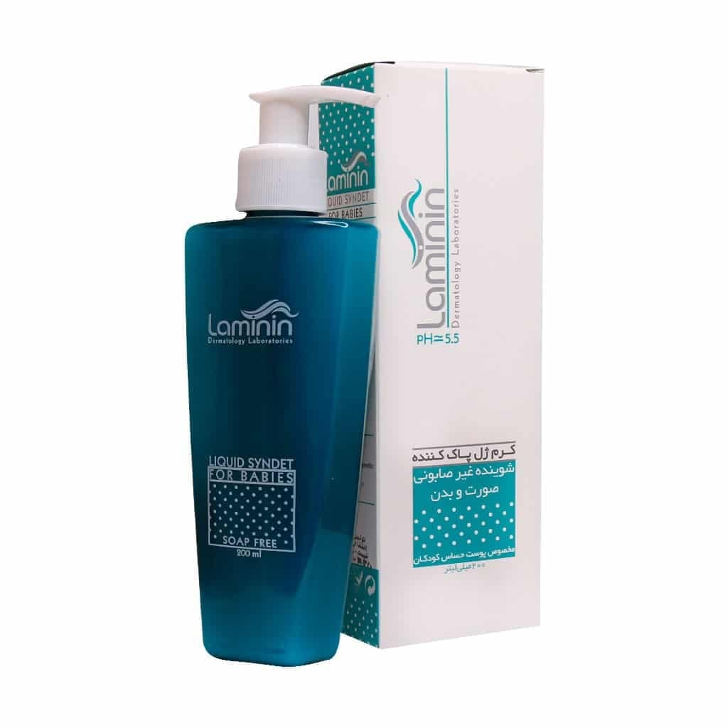 شوینده کرمی کودکان لامینین (Laminin) مدل Liquid Syndet پن مایع غیر صابونی