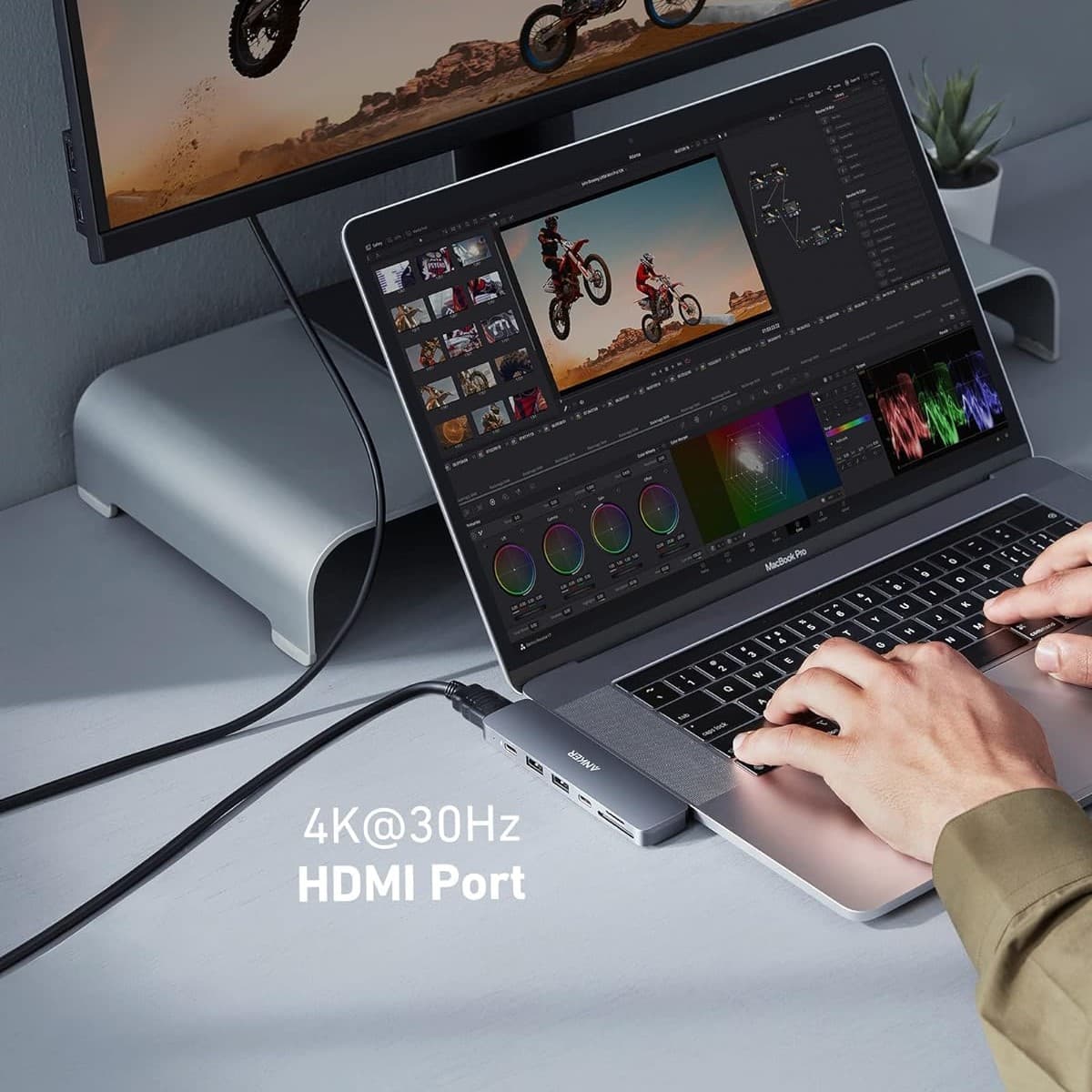 هاب 7 پورت نسل پنجم انکر مخصوص مک بوک Anker 547 USB-C Hub (7-in-2, for MacBook) – مدل A8371 — تصویر ۱۱