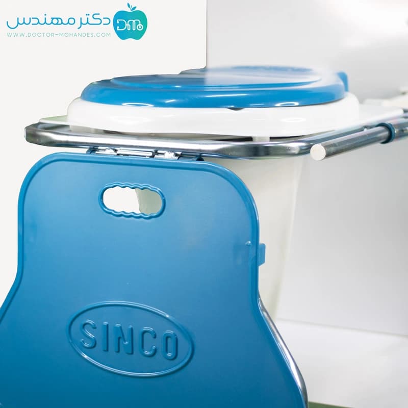 توالت فرنگی دیواری تاشو برند سینکو با قیف — تصویر ۲