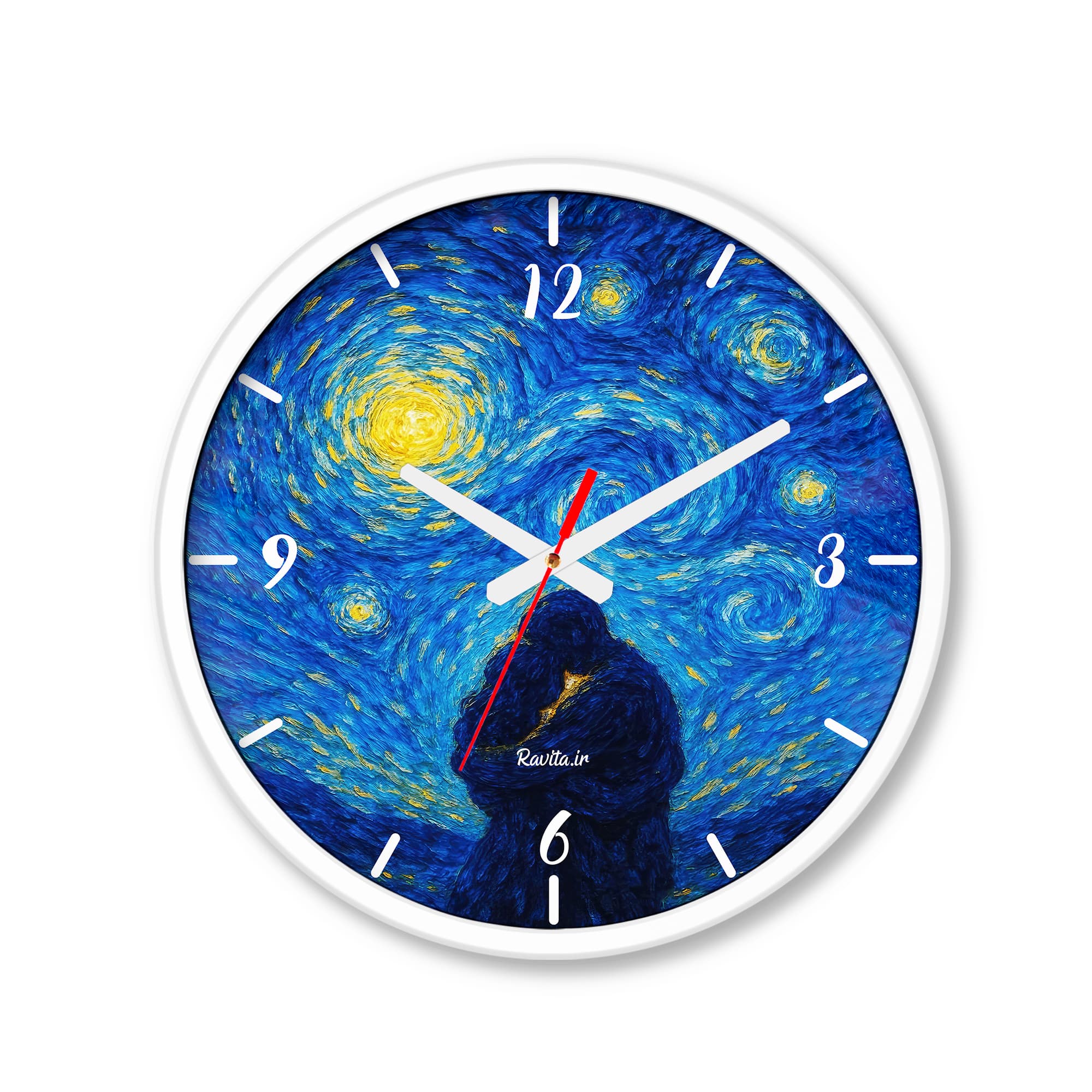 ساعت رومیزی دیواری راویتا طرح عاشقانه ونگوک – Van Gogh Love کد 3814