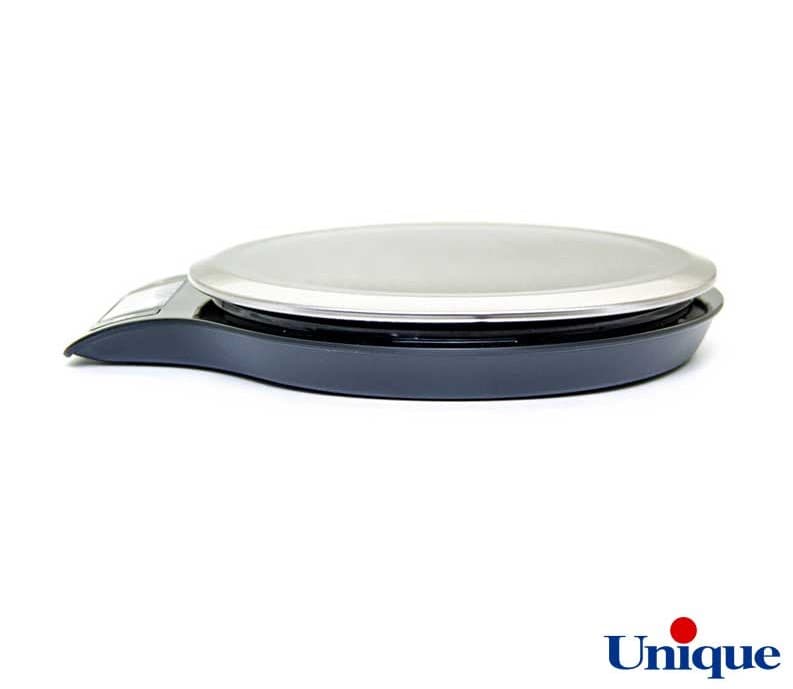 ترازو دیجیتال آشپزخانه 5 کیلویی گرد استیل یونیک کد UN-6514 — تصویر ۲