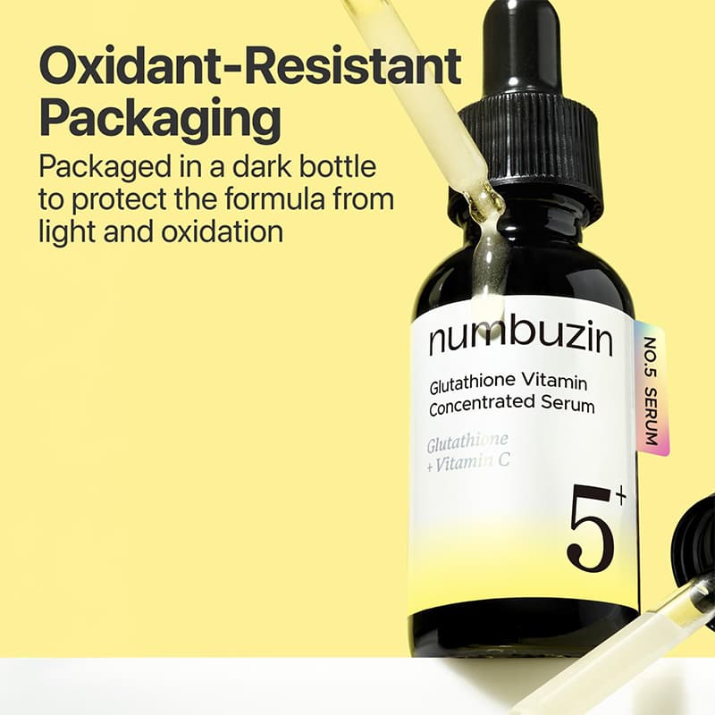 سرم روشن کننده و ضد لک نامبوزین Numbuzin No 5+ Glutathione Vitamin Concentrated Serum — تصویر ۳