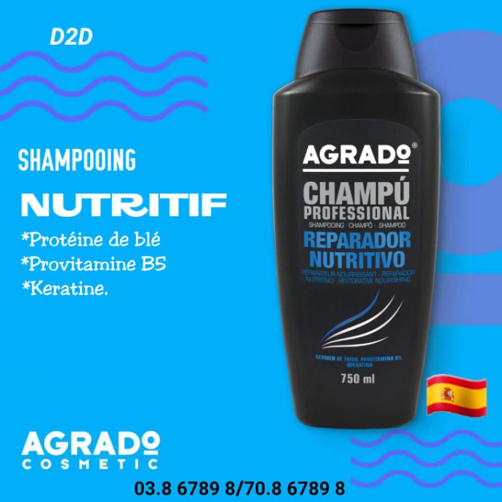 شامپو سر تقویت کننده وترمیم کننده مو آگرادو 750 میل AGRADO REPARADOR — تصویر ۷
