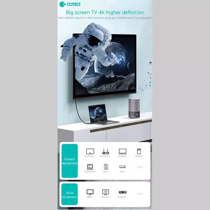 کابل HDMI کوتتسی مدل 87102 طول 2 متر — تصویر ۸