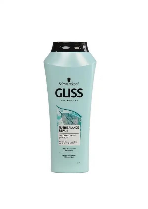 شامپو گلیس GLISS مدل NUTRIBALANCE REPAIR مناسب موهای ضعیف و شکننده حجم 500 میل