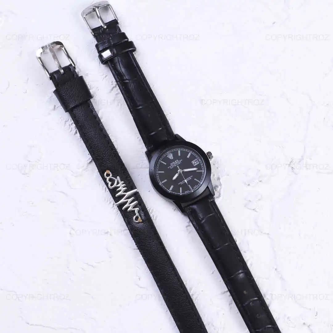ست ساعت مچی و دستبند زنانه رولکس Rolex مدل 483 — تصویر ۲