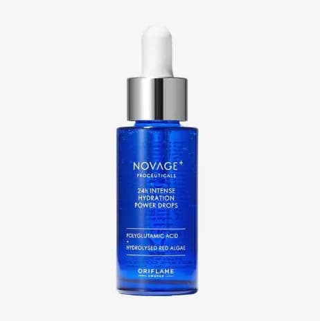 سرم آبرسان ۲۴ ساعته اینتنس پاور دراپس نوایج پلاس اوریفلیم NOVAGE+ Proceuticals 24H Intense Hydration Power Drops