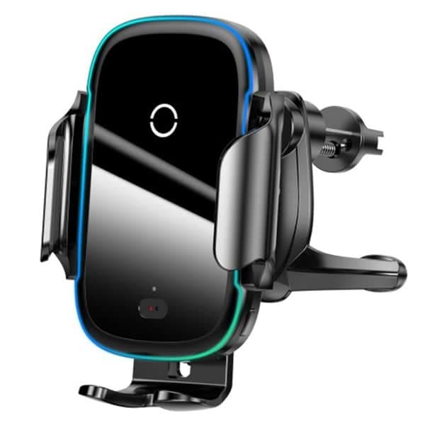هولدر موبایل داشبوردی دریچه کولری شارژ وایرلس Baseus WXHW Smart Qi Charger 15W — تصویر ۱۰