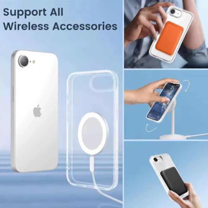 کاور مگ سیف شفاف برند Mutural مناسب برای گوشی موبایل اپل iPhone 16e — تصویر ۶