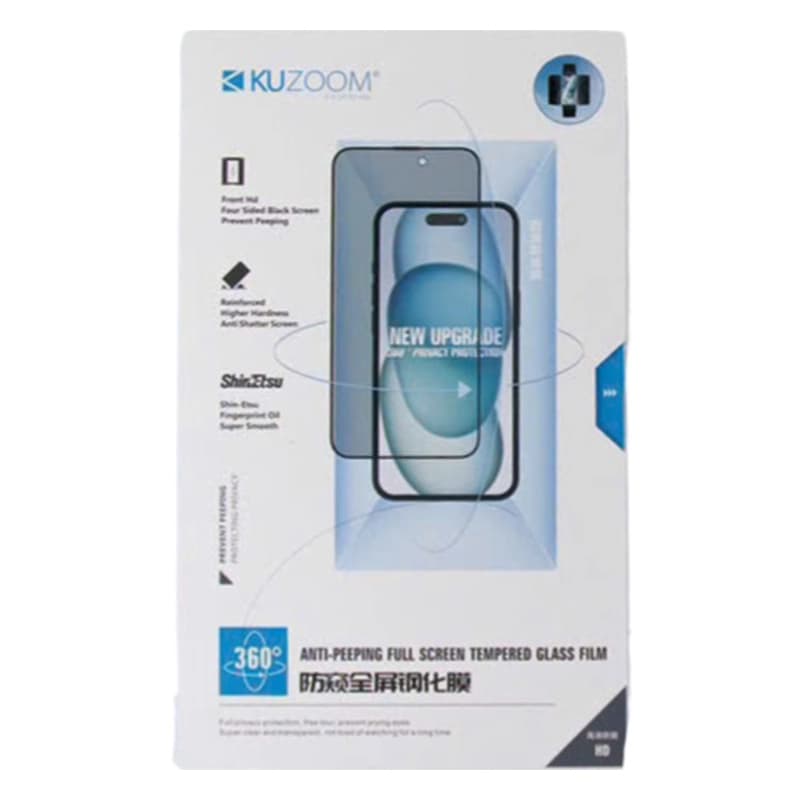 محافظ صفحه نمایش توری دار پراوایسی 360 درجه KuZoom مناسب برای آیفون iPhone 16 ProMax — تصویر ۹