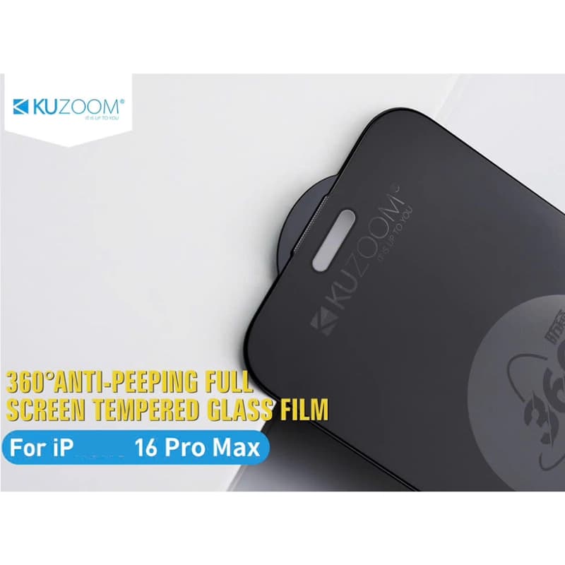 محافظ صفحه نمایش توری دار پراوایسی 360 درجه KuZoom مناسب برای آیفون iPhone 16 ProMax — تصویر ۴