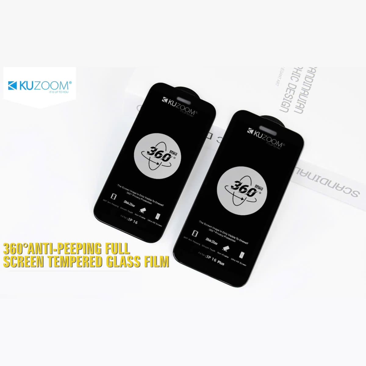 محافظ صفحه نمایش توری دار پراوایسی 360 درجه KuZoom مناسب برای آیفون iPhone 16 ProMax — تصویر ۶