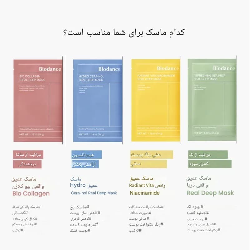 ماسک صورت بایودنس مدل Sea Kelp حجم 34 گرم — تصویر ۴