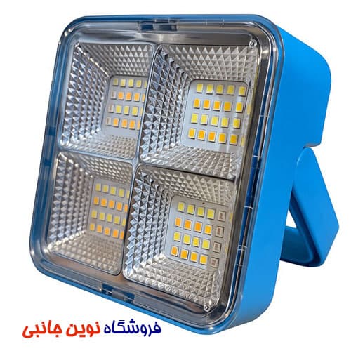 پروژکتور LED شارژی دارای پنل خورشیدی HG-05 ا SOLAR LED LIGHT HG DUE HG-05 (تک/عمده) — تصویر ۶