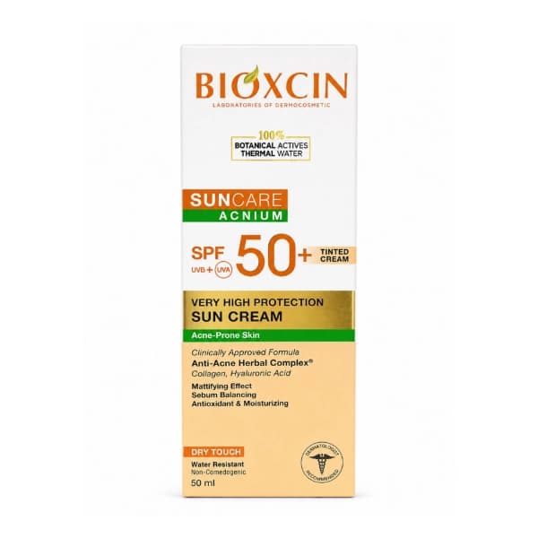 کرم ضدآفتاب رنگی بیوکسین +SPF50 مناسب پوست مستعد آکنه و جوش حجم 50 میلیلیتر — تصویر ۸