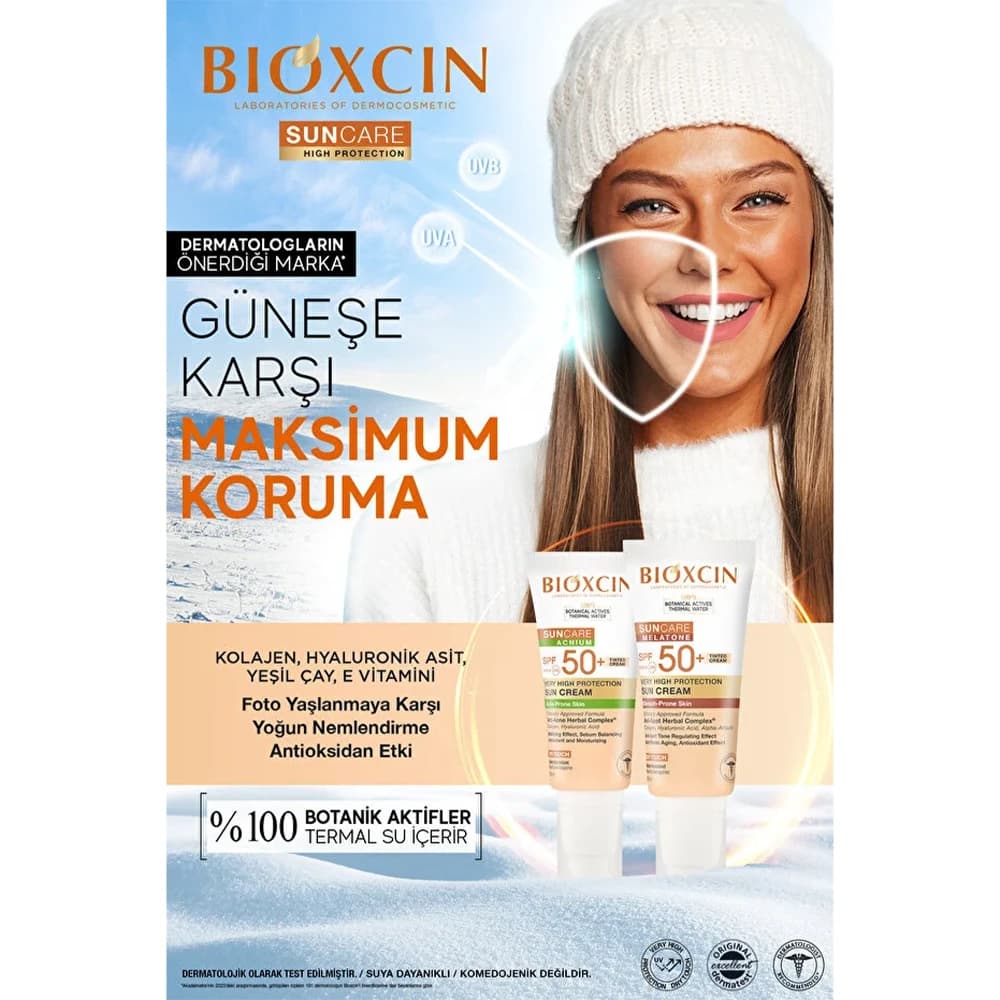 کرم ضدآفتاب رنگی بیوکسین +SPF50 مناسب پوست مستعد آکنه و جوش حجم 50 میلیلیتر — تصویر ۷