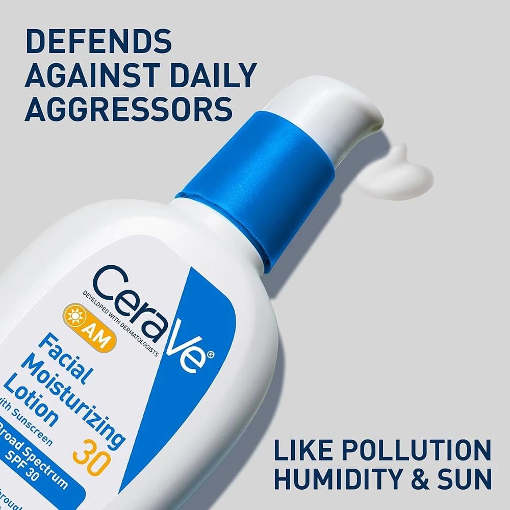 لوسیون آبرسان و مرطوبکننده صورت روز سراوی SPF30 مدل AM حجم 89 میلیلیتر — تصویر ۲