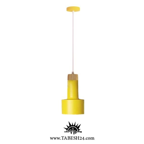 چراغ آویز استوانه فلزی زرد مدل 7068/130 — تصویر ۴