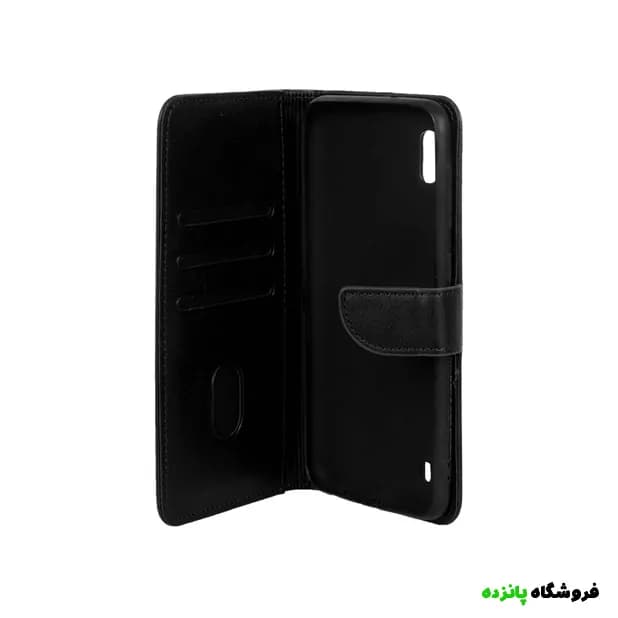 کیف چرمی موبایل سامسونگ A10 مگنتی – مشکی — تصویر ۴