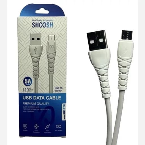 کابل شارژ میکرو USB شوش SH-101A به طول 110 سانتی متر — تصویر ۳