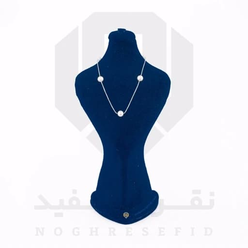 گردنبند نقره طرح مروارید — تصویر ۲