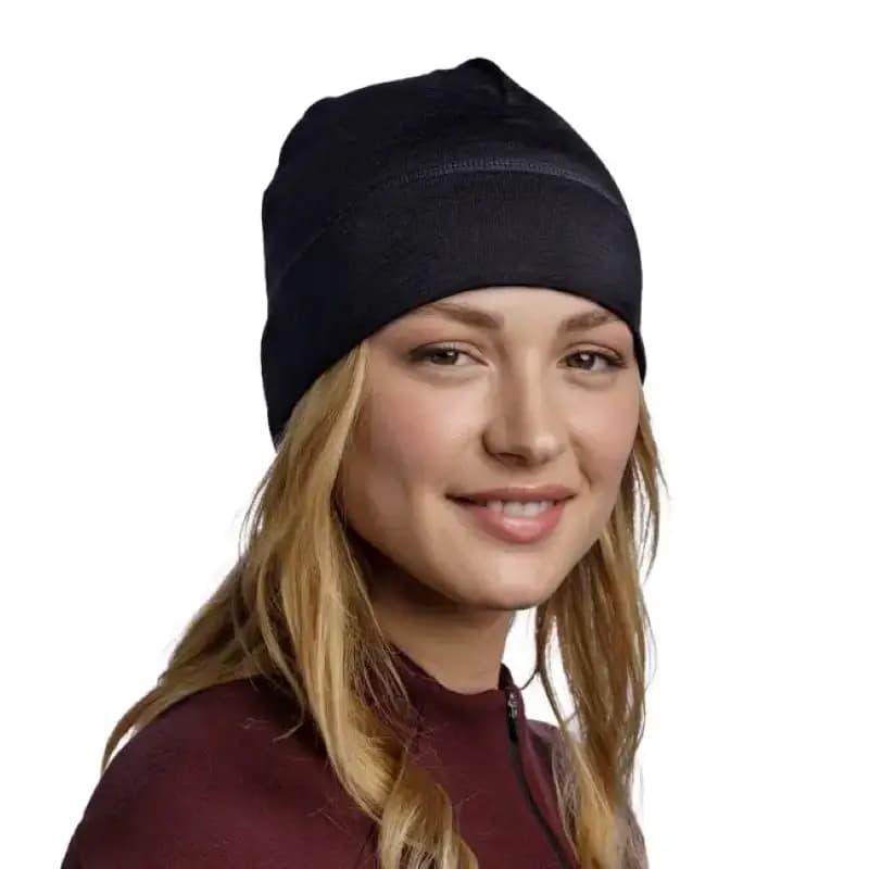 کلاه باف مدل merino light weight beanie solid black — تصویر ۲