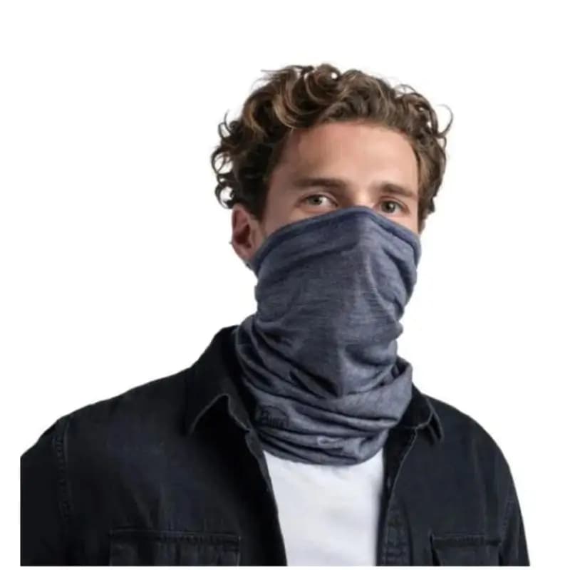 دستمال سر و گردن باف merino light weight multistries light denim — تصویر ۳