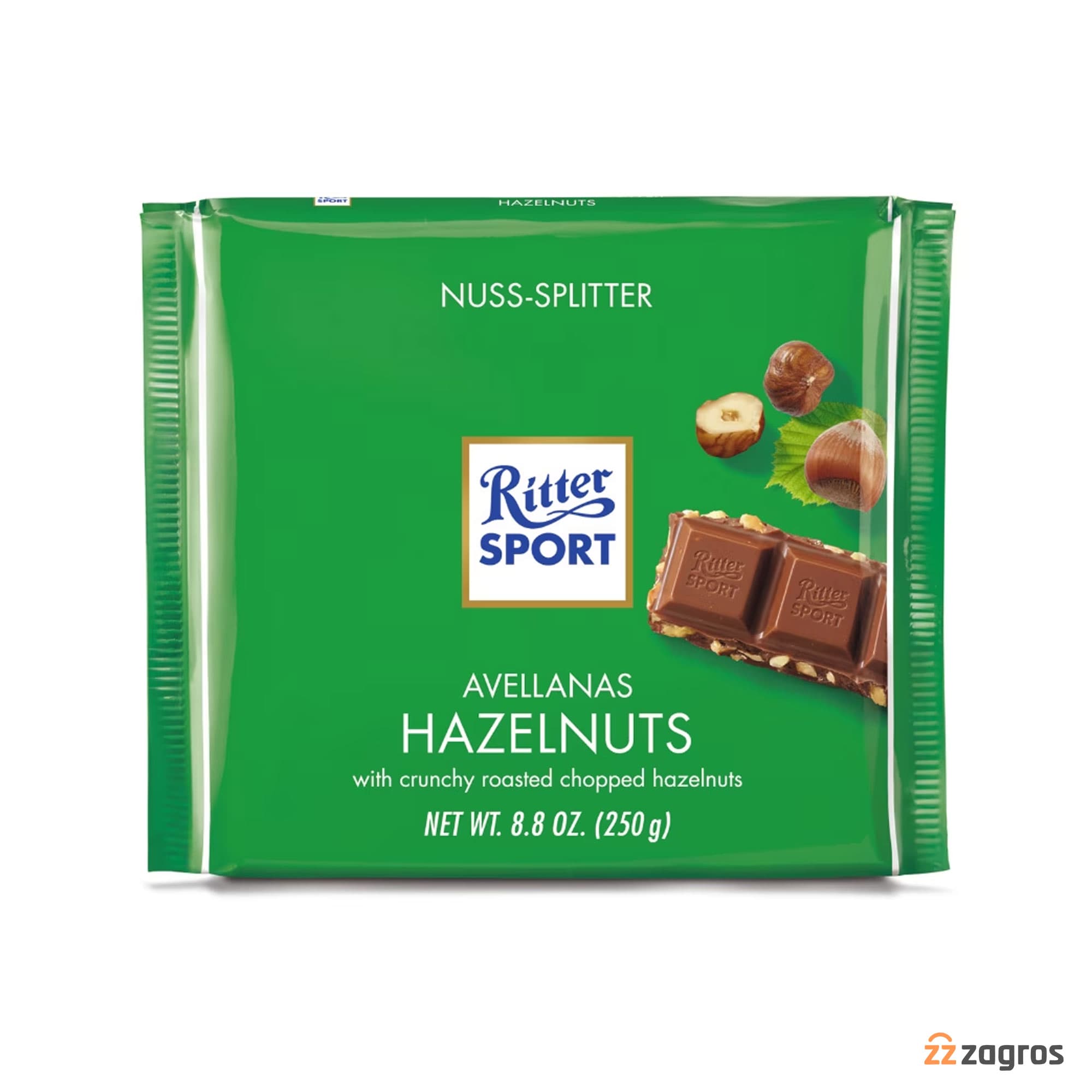 شکلات ریتر اسپرت Ritter Sport با تکه های فندق 250 گرم — تصویر ۲