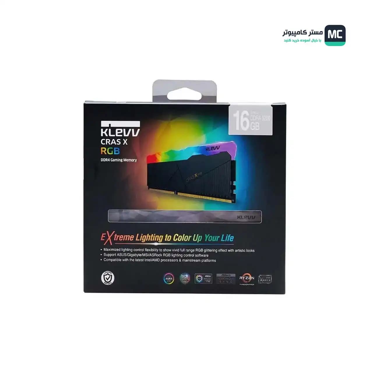 رم کامپیوتر کلو KLEVV CRAS X RGB 16GB (8×2) 3200MHz CL16 — تصویر ۸
