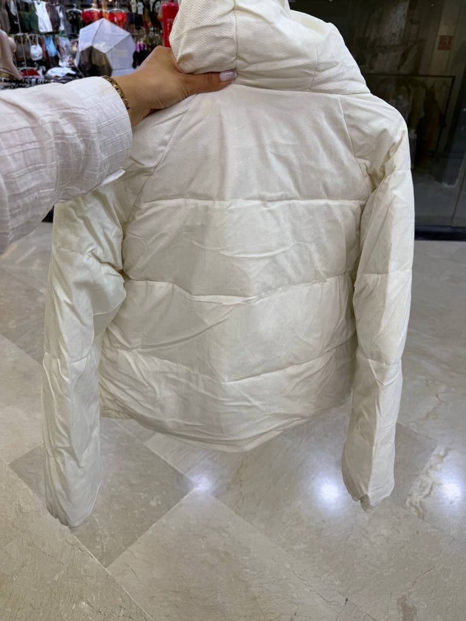 کاپشن مخمل کبریتی گرم بالا کلاه دار دخترانه و زنانه کد 9539 — تصویر ۱۲