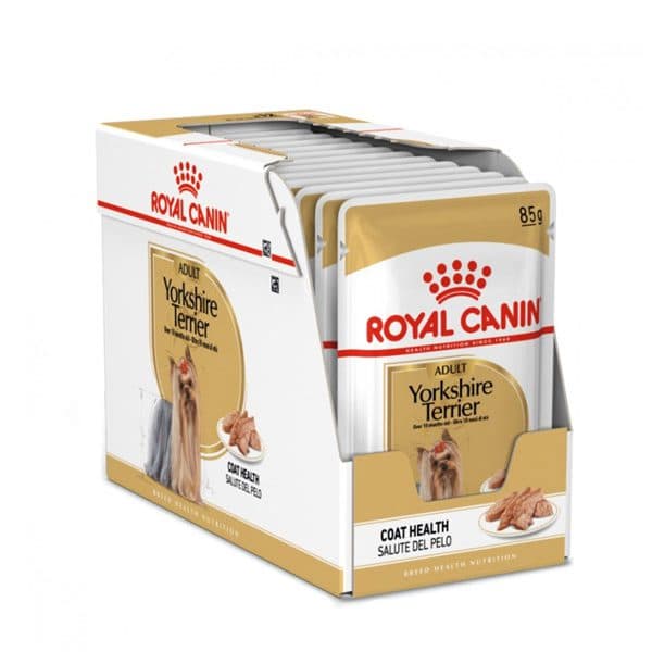 غذای پوچ سگ رویال کنین مدل یورکشیر ROYAL CANIN YORKSHIRE TERRIER 85*12G — تصویر ۳