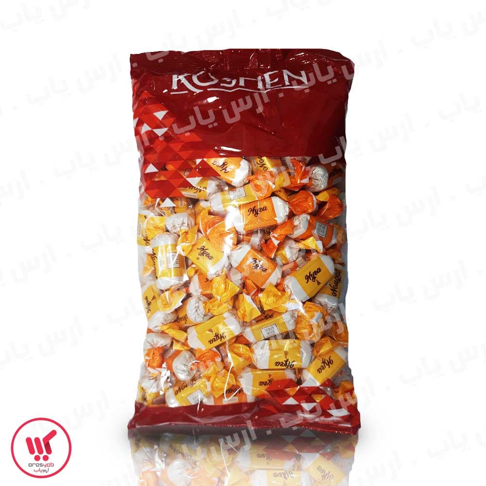 شکلات نوگات روشن nougat با مغزی Brulle و Cocoa بسته 1 کیلویی — تصویر ۳