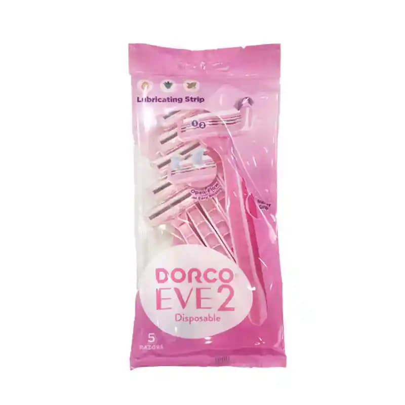 تیغ اصلاح 2 لبه زنانه دورکو مدل Dorco EVE 2 Disposable بسته 5 عددی — تصویر ۳