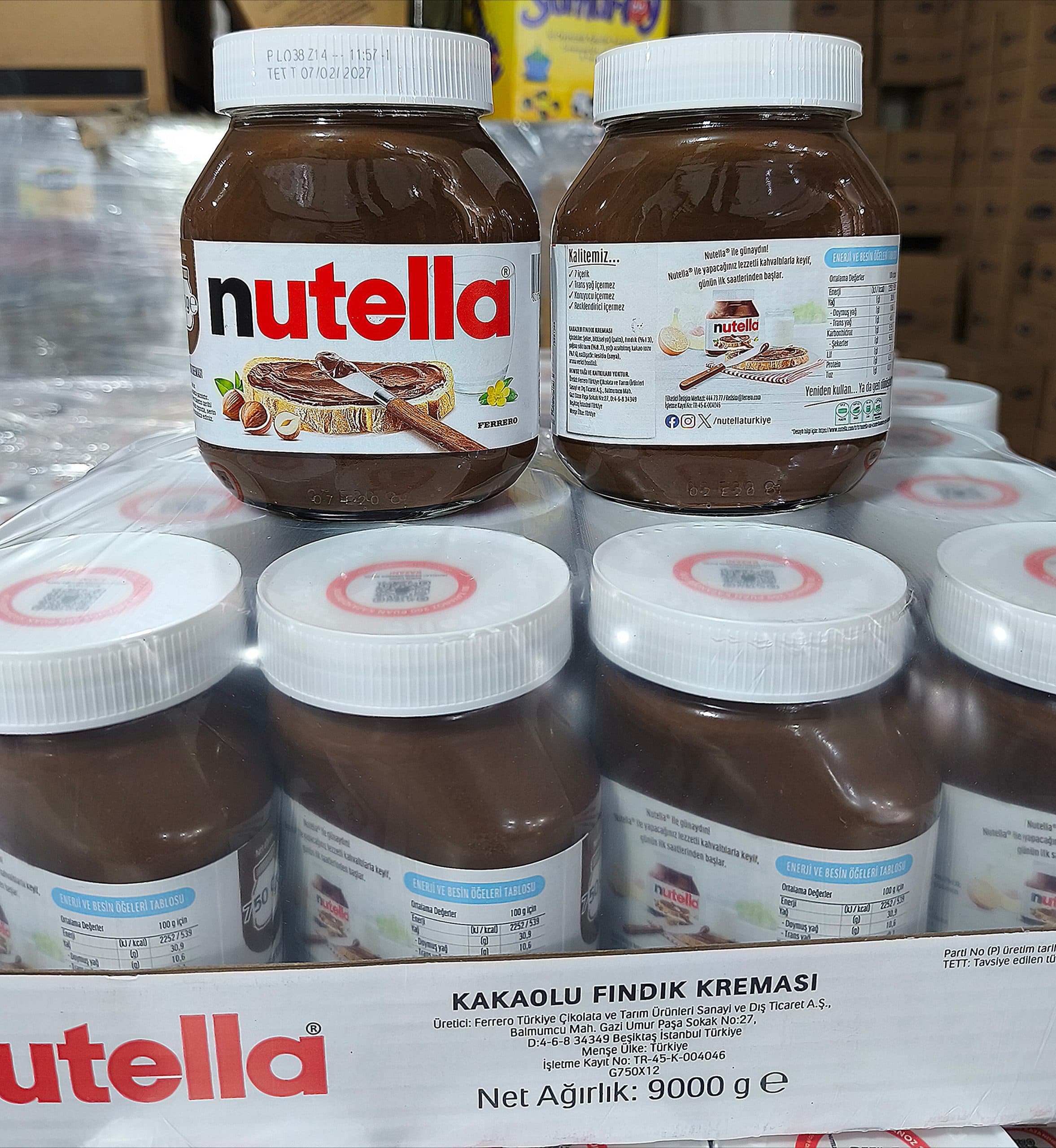 شکلات صبحانه فندقی نوتلا nutella حجم 750 گرمی — تصویر ۶