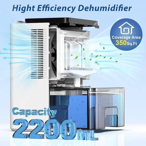 دستگاه رطوبت گیر 2200میلی لیتر برند ZASTION D2 اورجینال امازون المان — تصویر ۱۰
