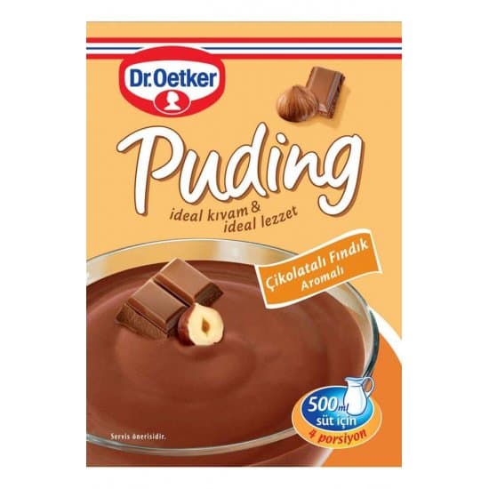 پودر پودینگ شکلات فندقی دکتر اوتکر Dr.Oetker بسته 102 گرمی — تصویر ۳