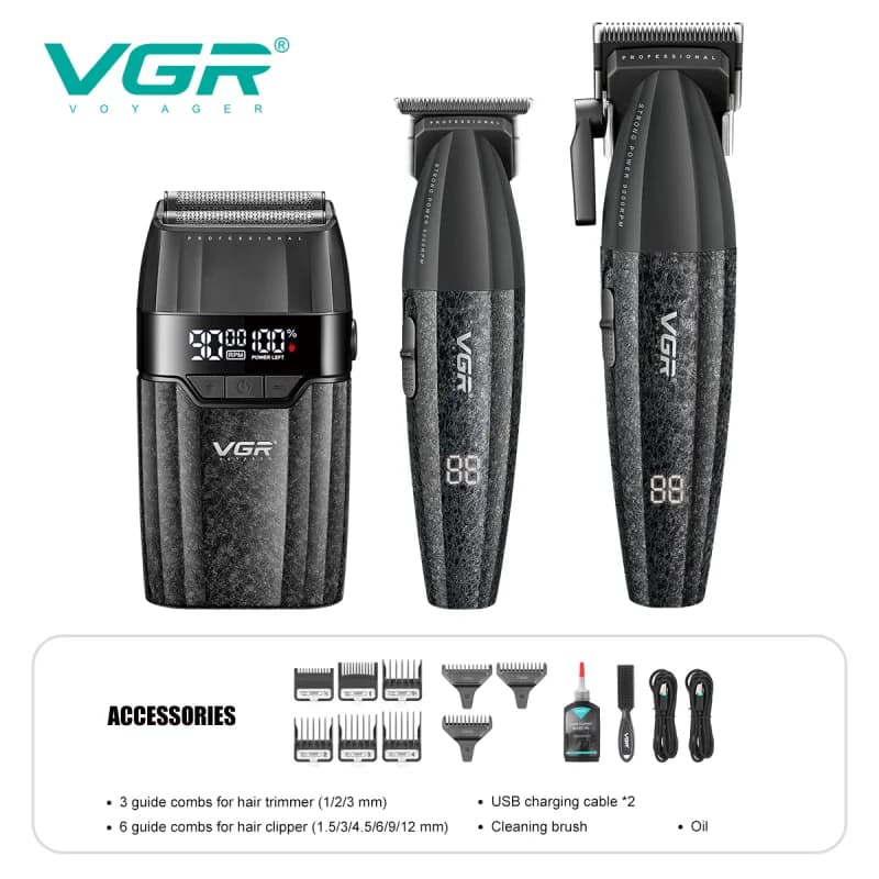 ماشین اصلاح سر و صورت سه قلو وی جی آر مدل V-640 S3 — تصویر ۱۱