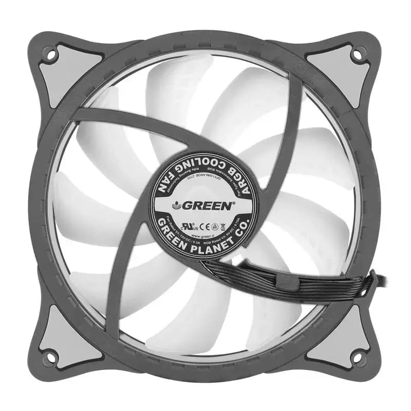 فن کیس گرین 12*12 Green HURACAN FAN GFK120M ARGB بسته 3 عددی — تصویر ۸