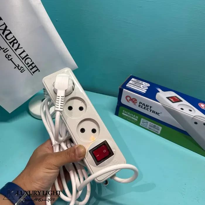 رابط برق سه خانه پارت الکتریک کابل 5 متری سری شهاب مدل 789 — تصویر ۲