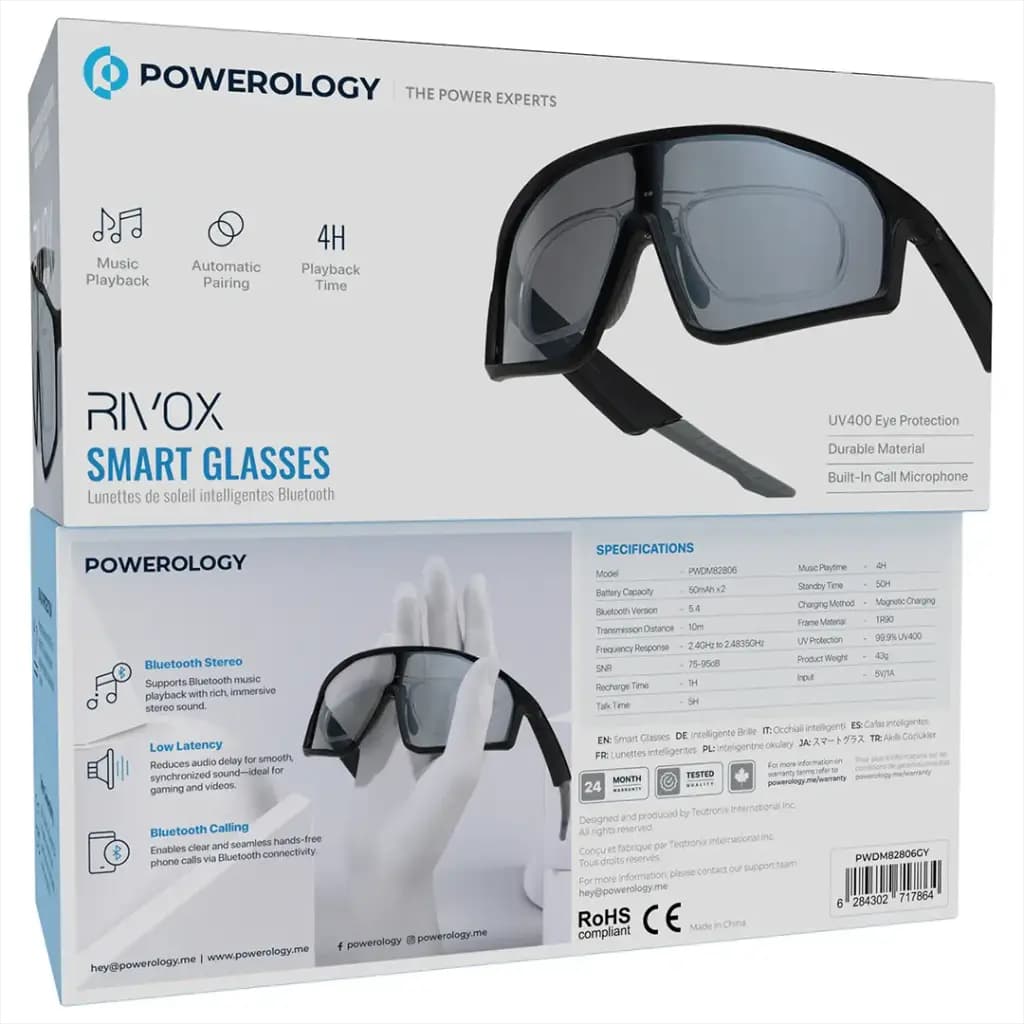 عینک هوشمند پاورولوژی ریوکس مدل PWDM82806GY — تصویر ۶
