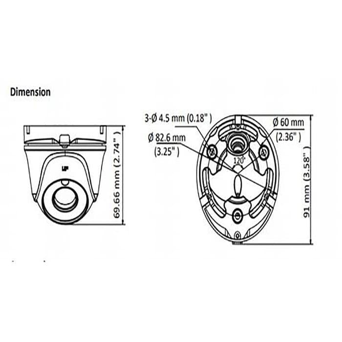 دوربین مداربسته هایلوک 4 مگاپیکسل مدل THC-T140-M — تصویر ۶